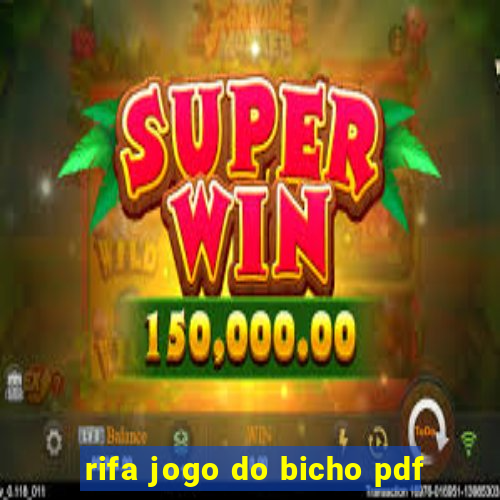 rifa jogo do bicho pdf